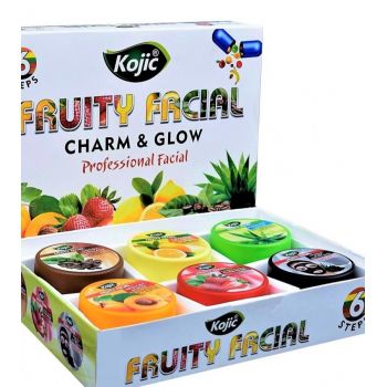 Professional Kojic Charm and Glow Fruity Parlour Facial Kit 6 Steps 